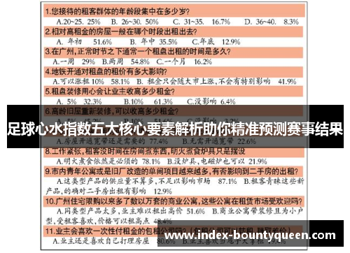 足球心水指数五大核心要素解析助你精准预测赛事结果 足球心水指数五大核心要素解析助你精准预测赛事结果