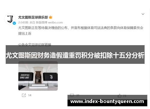 尤文图斯因财务造假遭重罚积分被扣除十五分分析